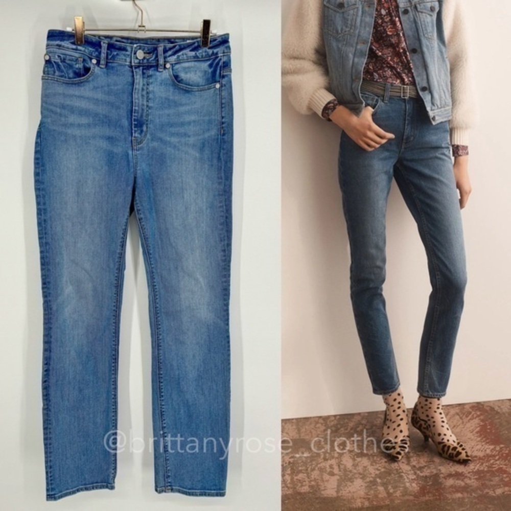 LA VIE REBECCA TAYLOR Classic Slim Denim Jeans in Medium Wash